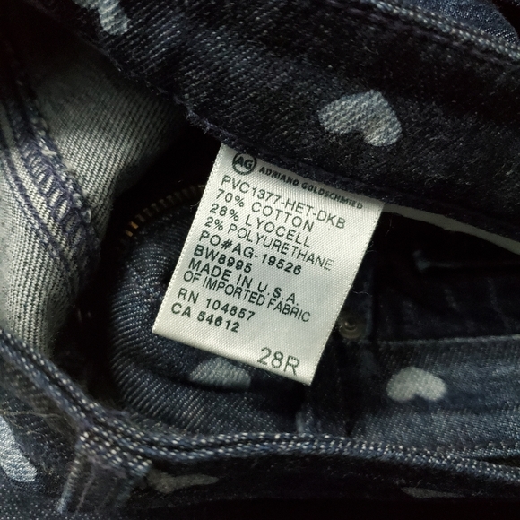 💄TAKE IT SALE💋AG Stevie Heart Print Jeans - Picture 6 of 6